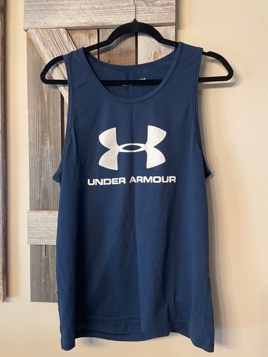 Under Armour Other - Under Armour Navy Blue Tank with White Logo